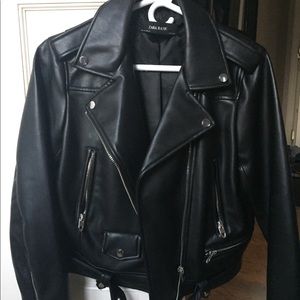 Zara leather moto jacket
